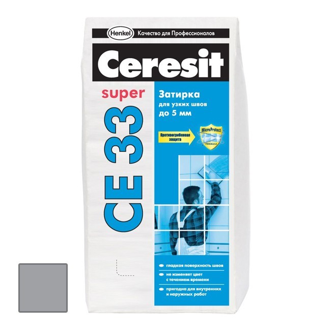Затирка Ceresit CE 33 Super Антрацит 2 кг
